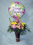 01A Birthday Arrangement with Mylar