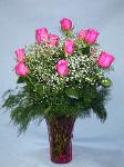 01B 12 Pink Roses Arranged