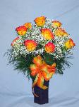 FALL136 Fall Rose Arrangement